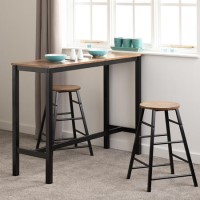 Acacia Effect Bar Table and Stools - Seats 2 - Athens