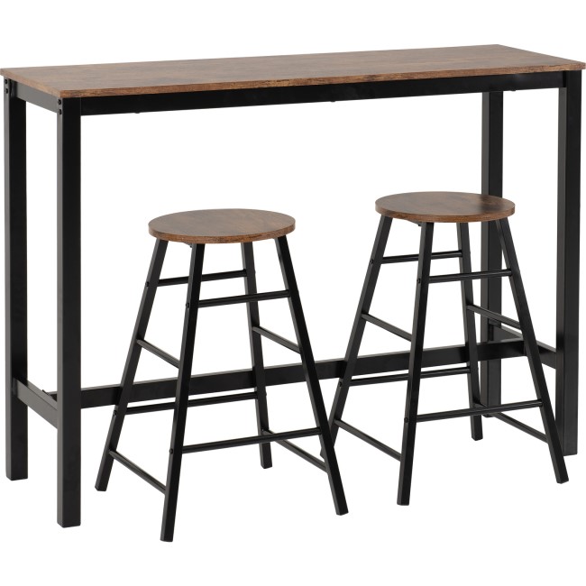 Acacia Effect Bar Table and Stools - Seats 2 - Athens