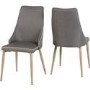 Seconique Finley Pair of Grey Fabric Dining Chairs