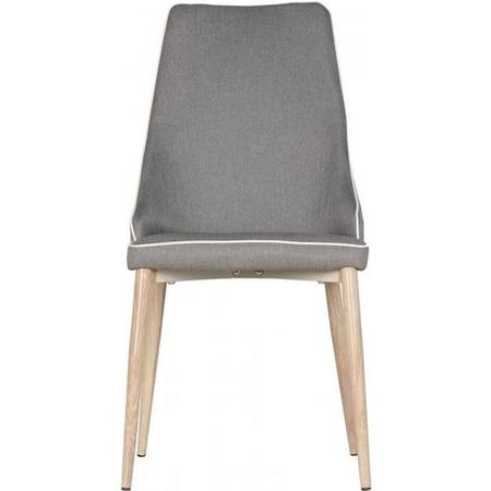 Seconique Finley Pair of Grey Fabric Dining Chairs