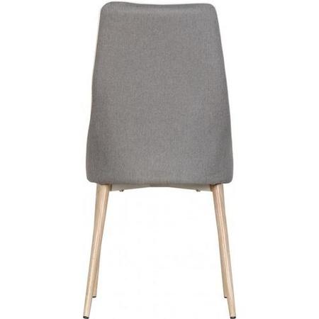 Seconique Finley Pair of Grey Fabric Dining Chairs