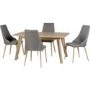 Seconique Finley Pair of Grey Fabric Dining Chairs