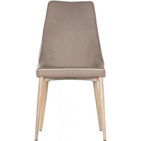 Pair of Dining Chairs in Beige Fabric - Finley