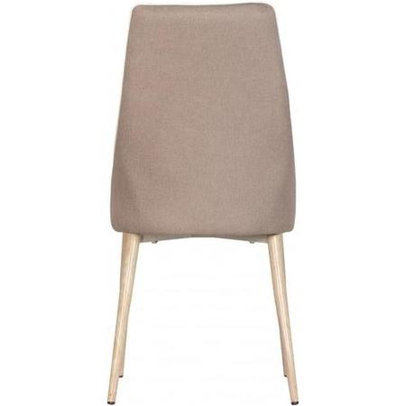 Pair of Dining Chairs in Beige Fabric - Finley