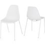 Lindon Plastic White Pair of Dining Chair's