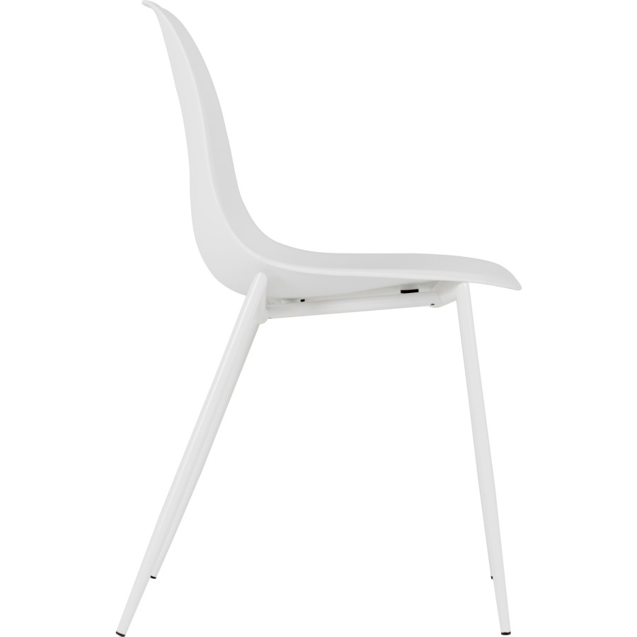 Lindon Plastic White Pair of Dining Chair's
