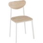 Riley White Dining Chair in Light Oak Effect Veneer