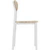 Riley White Dining Chair in Light Oak Effect Veneer