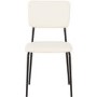 Set of 4 Ivory Boucle Fabric Dining Chairs Sheldon- Seconique 