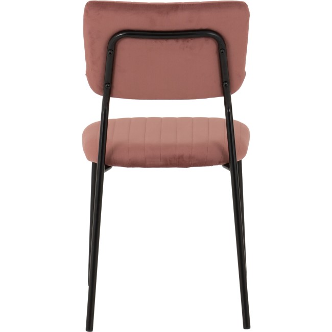 Set of 4 Pink Velvet Dining Chairs Sheldon- Seconique 