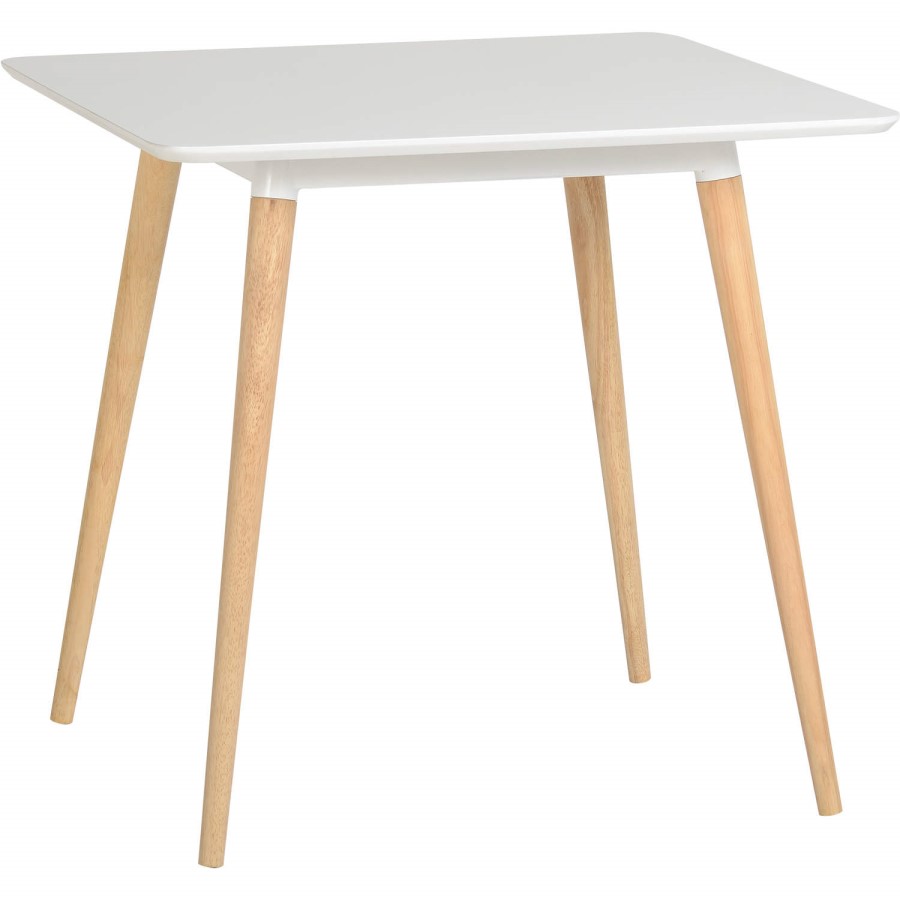 Seconique Julian Dining Table in White and Natural