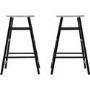 Athens Pair of Bar Stools in Grey Concrete Effect - Seconique