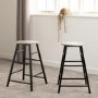 Athens Pair of Bar Stools in Grey Concrete Effect - Seconique