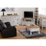 Corona Small Grey Sideboard with Sold Pine Top & Storage - Seconique