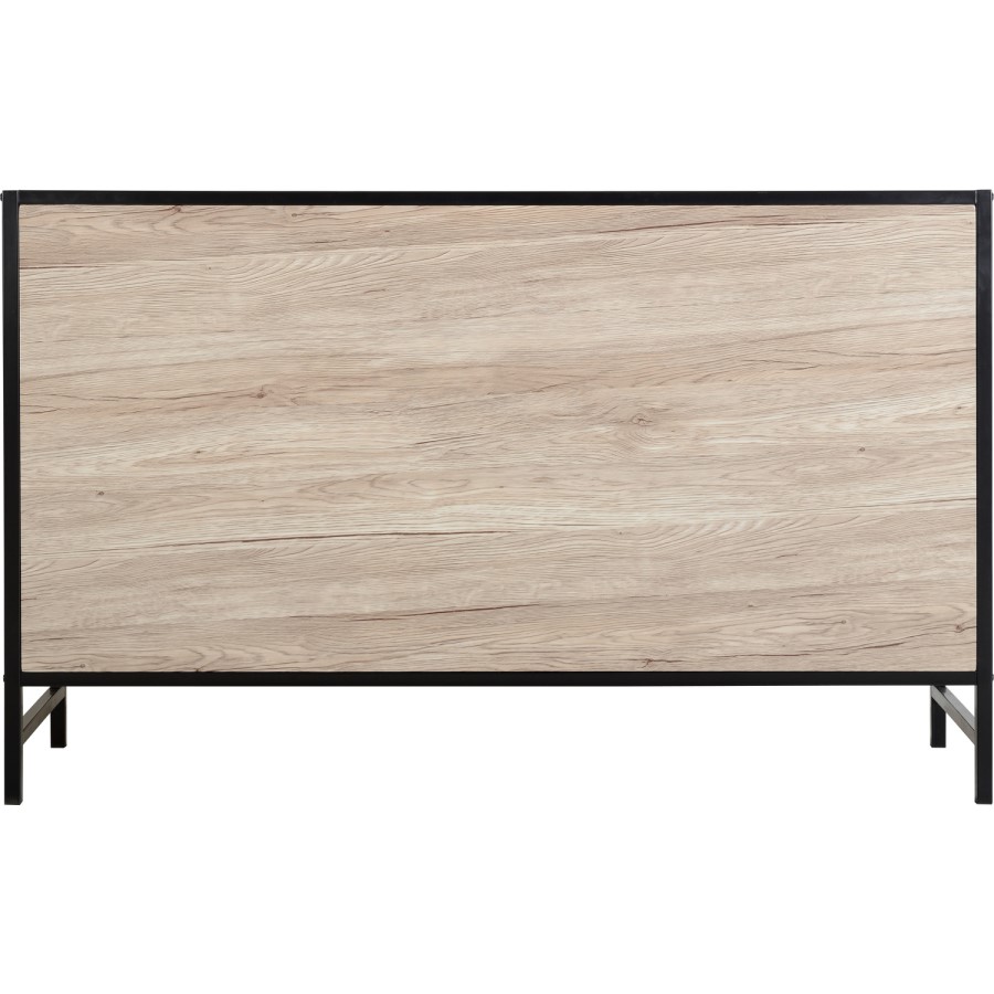 Warwick 3 Door and 3 Drawer Sideboard  - Oak Effect and Metal