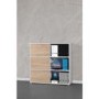 Germania 6 Door Sliding Display Cabinet In Oak and White 