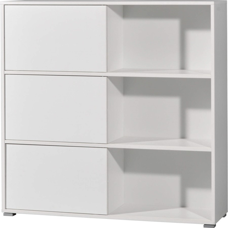 Germania 6 Door Sliding Display Cabinet In Oak and White 