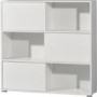 Germania 6 Door Sliding Display Cabinet In Oak and White 