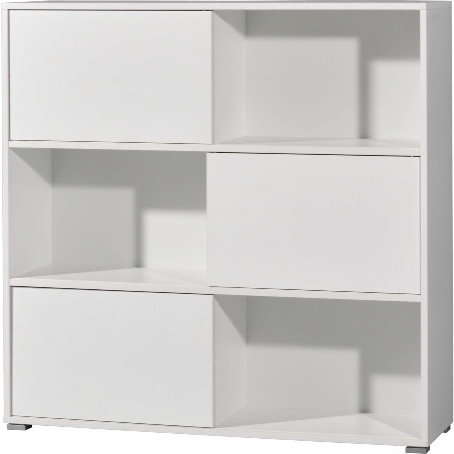 Germania 6 Door Sliding Display Cabinet In Oak and White 