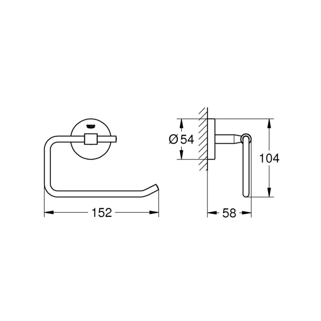 Grohe BauCosmopolitan Toilet Paper Holder