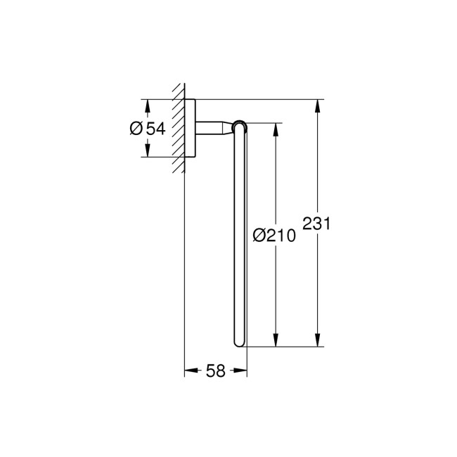 Grohe BauCosmopolitan Towel Ring