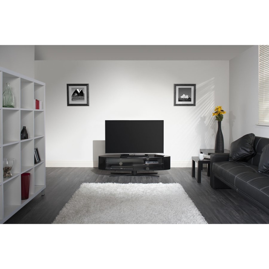 Techlink EL140B Ellipse TV Stand for up to 70" TVs - Black