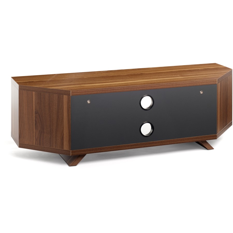 Techlink DL115WSG Dual Corner TV Stand for up to 55" TVs - Walnut