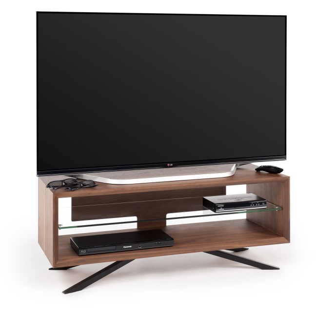 Techlink AA110W Arena TV Stand for up to 55" TVs - Walnut