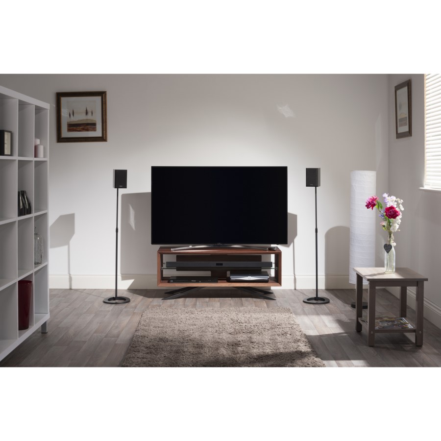 Techlink AA110W Arena TV Stand for up to 55" TVs - Walnut