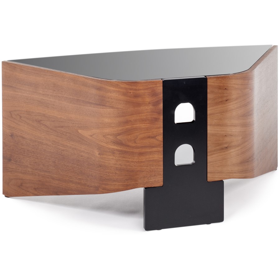 Techlink RV100W Riva Corner TV Stand for up to 50" TVs - Walnut