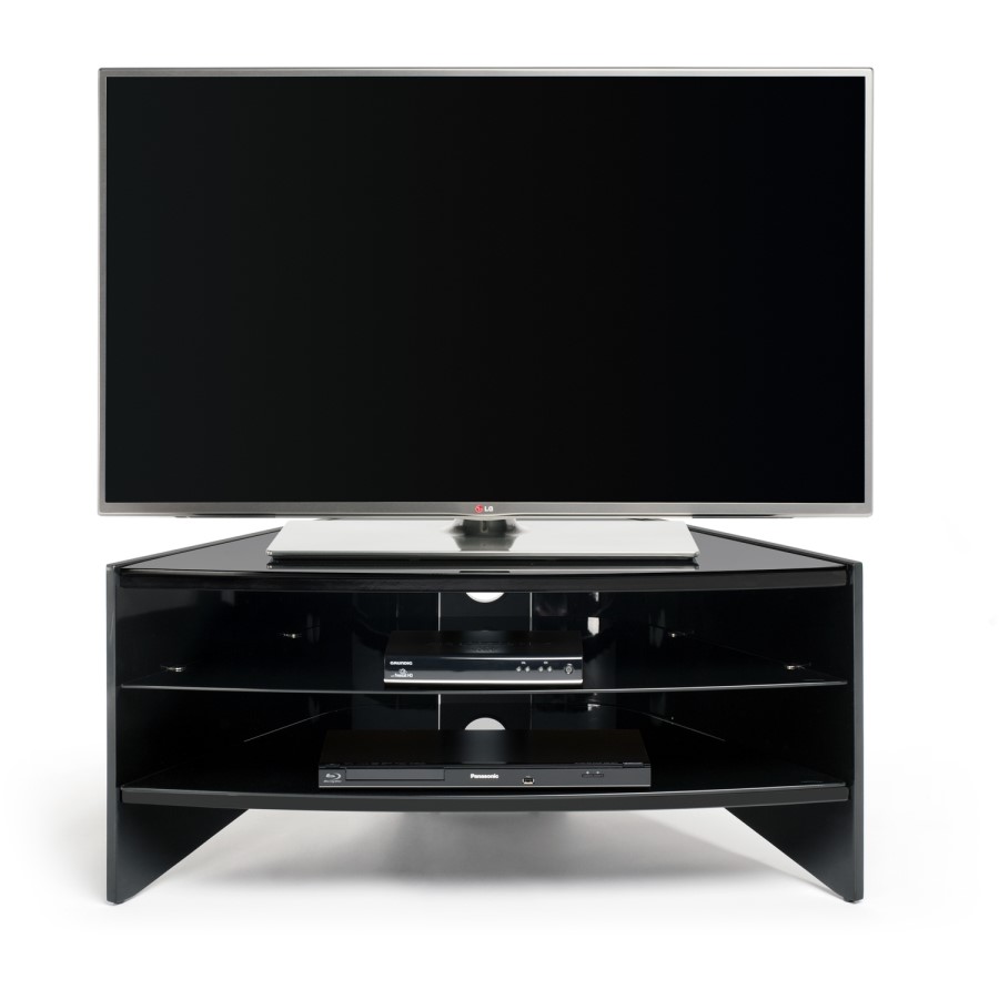 Techlink RV100B Riva Corner TV Stand for up to 50" TVs - Black