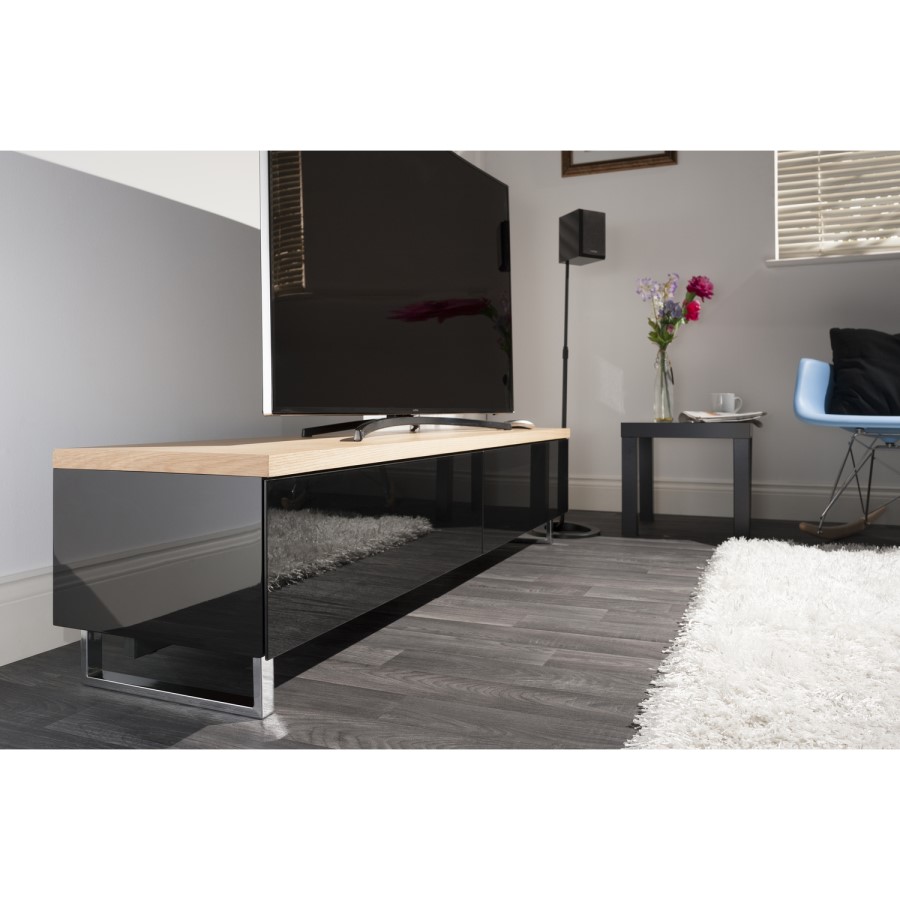 Techlink PM160LO Panorama TV Stand for up to 80" TVs - Light Oak