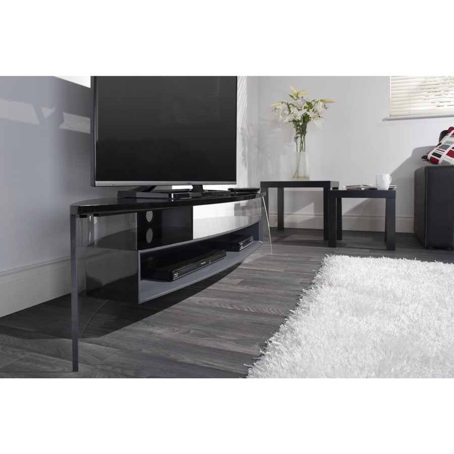 Techlink AC150BSG Air Curve Black TV Stand