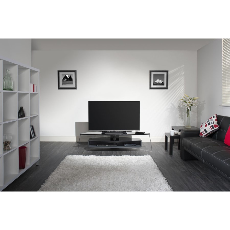 Techlink AC150BSG Air Curve Black TV Stand