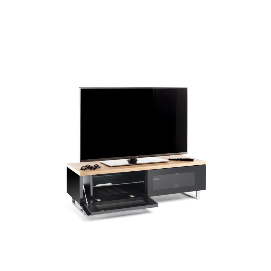 Techlink PM120LO Panorama Black/Light Oak TV Stand