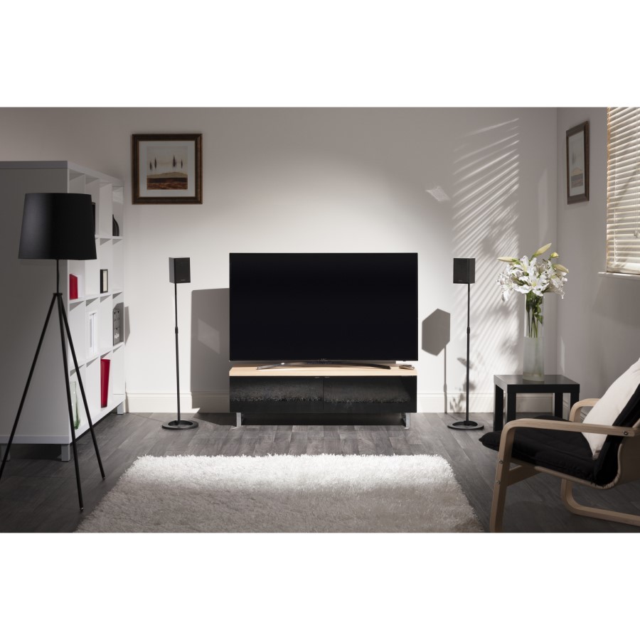 Techlink PM120LO Panorama Black/Light Oak TV Stand