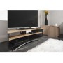 Techlink Prisma PR130SBLO TV Stand for up to 65" TVs - Black/Light Oak
