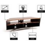 Techlink PR130SBW Prisma TV Stand for up to 65" TVs - Black/Walnut