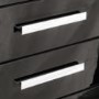 Las Vegas High Gloss 3 Drawer Black Wide Chest of Drawers