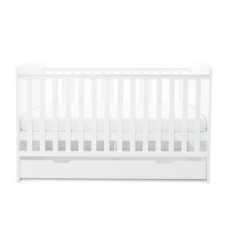 Ickle Bubba Classic White Cot Bed and Under Drawer - Coleby