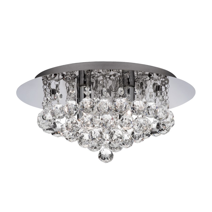 LED Light with Chrome Crystals & Flush Fitting - Hanna