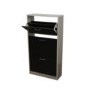 Meuble 3 Tier Shoe Cabinet In Grey and Black -24 Pairs