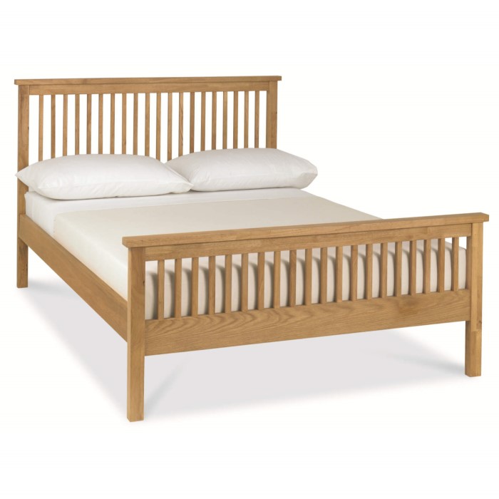 Bentley Designs Atlanta Solid Oak Double Bed Furniture123