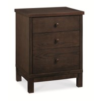 Bentley Designs 3 Drawer Atlanta Bedside Table In Dark 