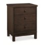 Bentley Designs 3 Drawer Atlanta Bedside Table In Dark 