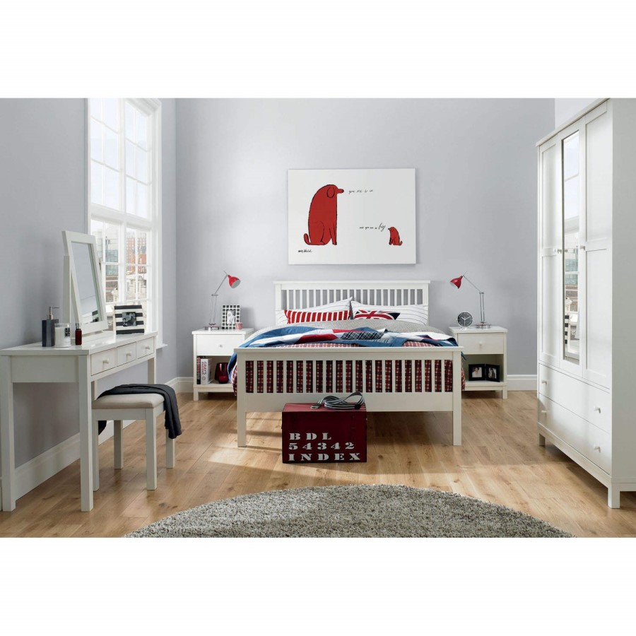 Bentley Designs Atlanta 122cm Bedstead With High Footend In White 