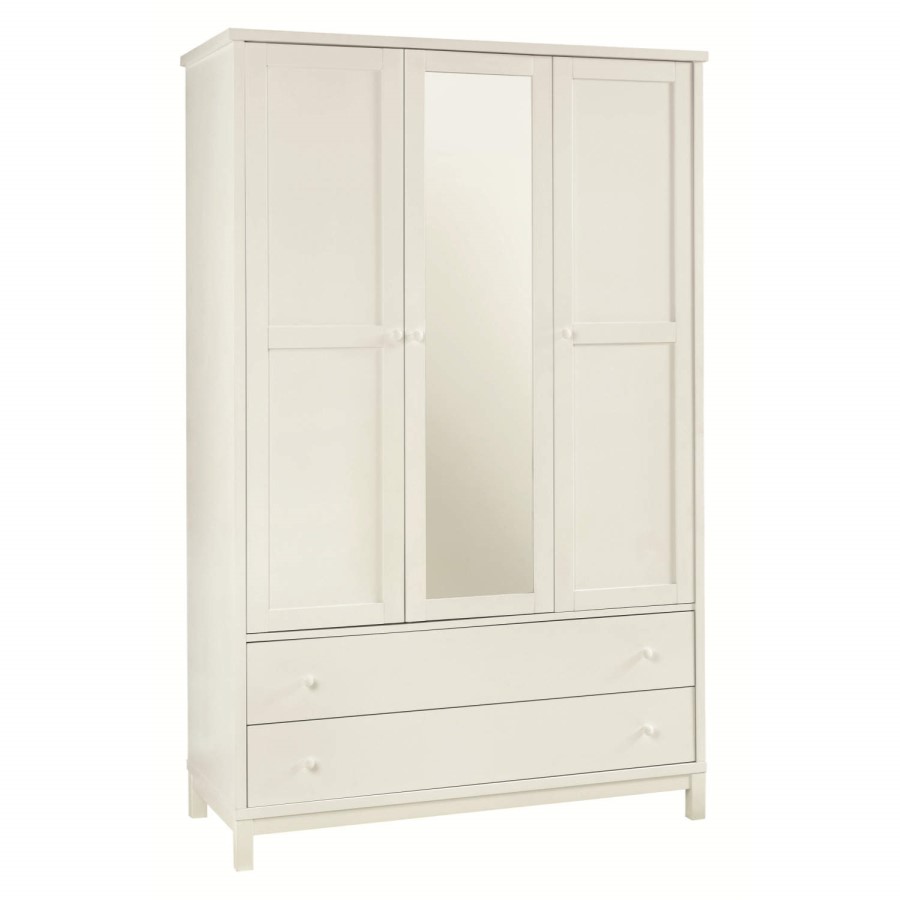 Bentley Designs Atlanta Triple Wardrobe In White 