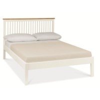 Bentley Designs Atlanta King Size Bed in White and Oak