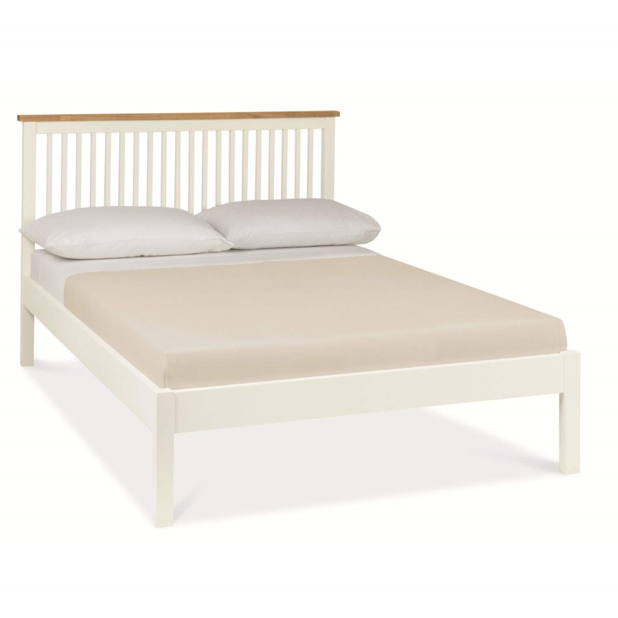 Bentley Designs Atlanta King Size Bed in White and Oak