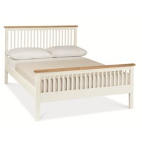 Bentley Designs Atlanta King Size Bed in White and Oak 